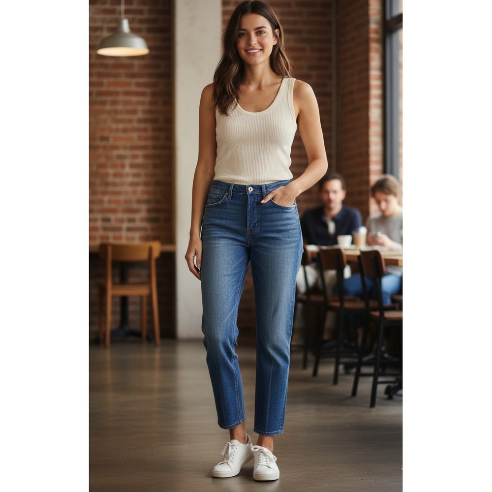 Schoen by Yu‎ Slim Jeans Womens 29 Med Wash Minimalist Classic Everyday Comfort